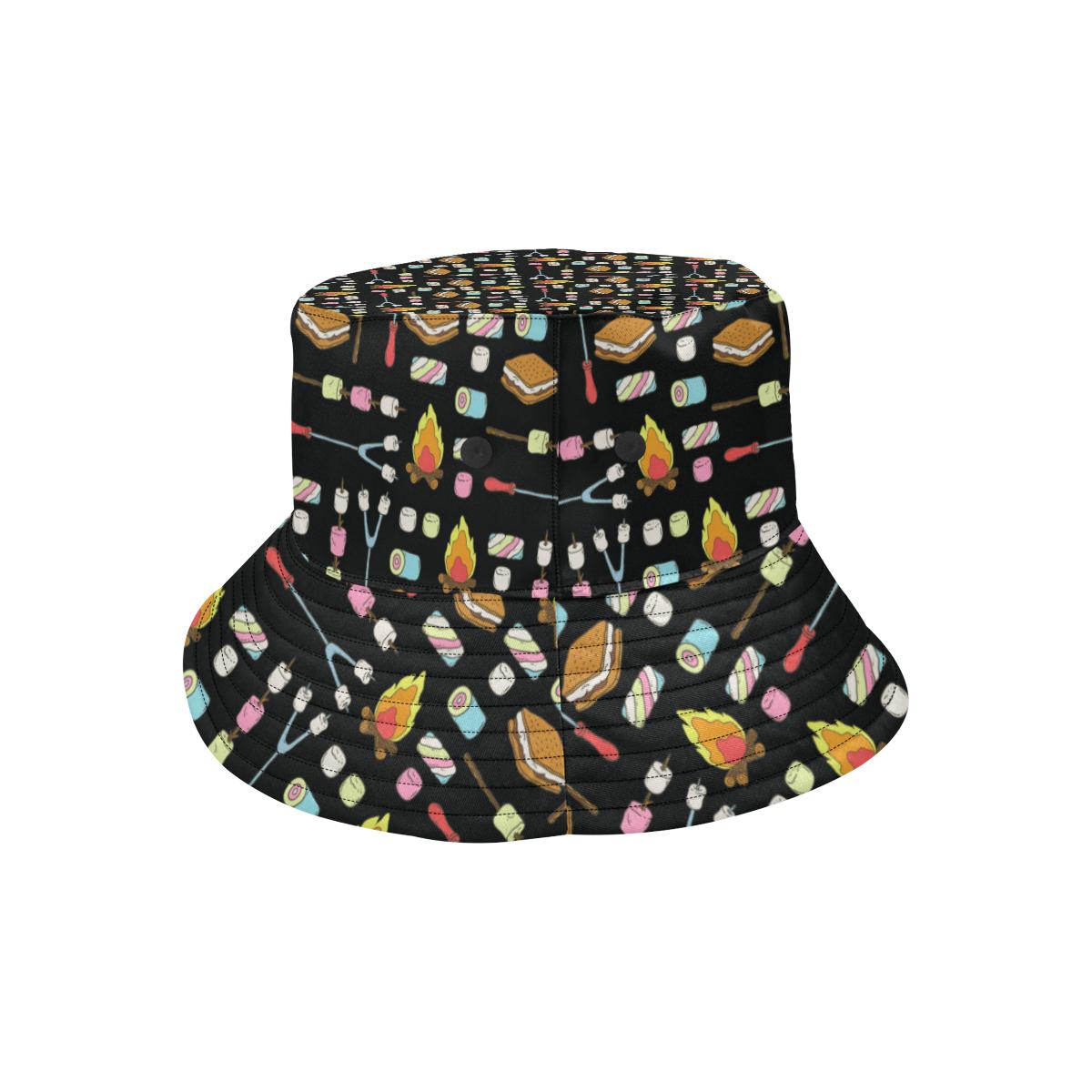 Camping Campfire Marshmallows Unisex Bucket Hat
