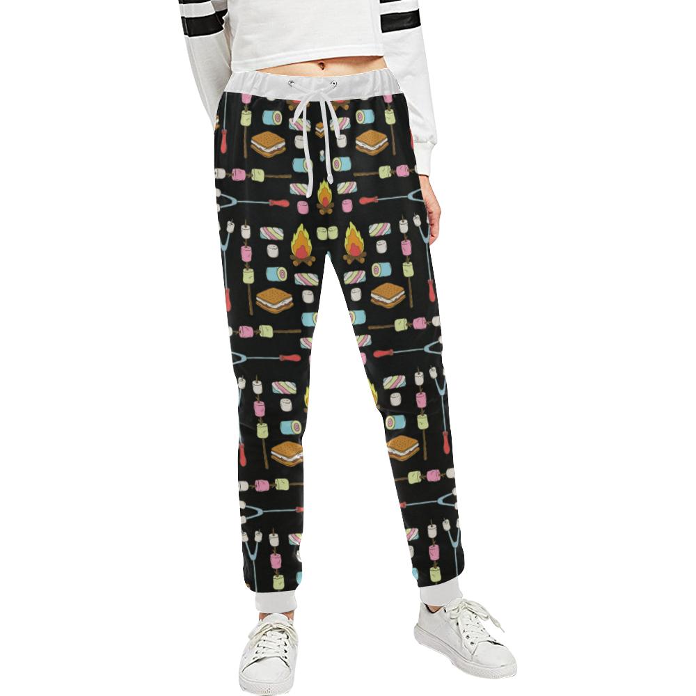 Camping Campfire Marshmallows Unisex Casual Sweatpants (Model L11)-JTAMIGO.COM