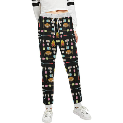 Camping Campfire Marshmallows Unisex Casual Sweatpants (Model L11)-JTAMIGO.COM