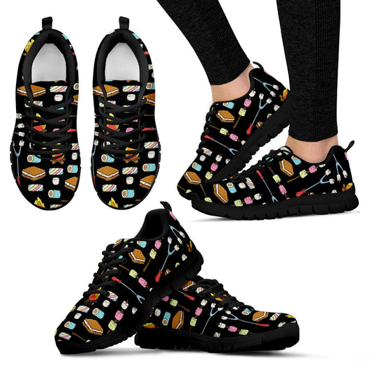 Camping Campfire Marshmallows Women Sneakers Shoes
