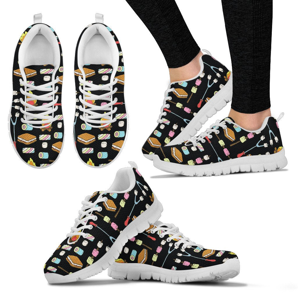 Camping Campfire Marshmallows Women Sneakers Shoes