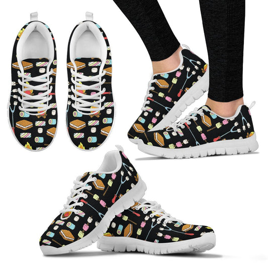 Camping Campfire Marshmallows Women Sneakers Shoes