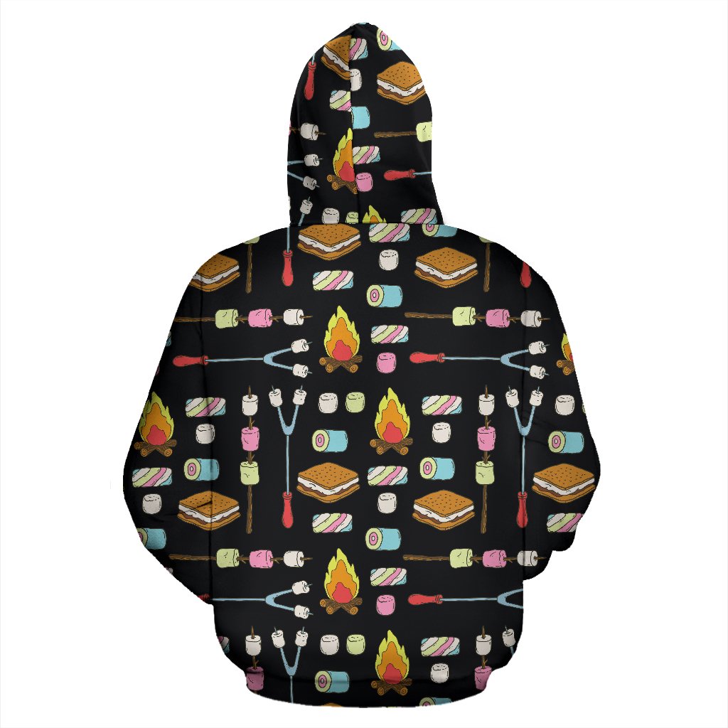 Camping Campfire Marshmallows Zip Up Hoodie