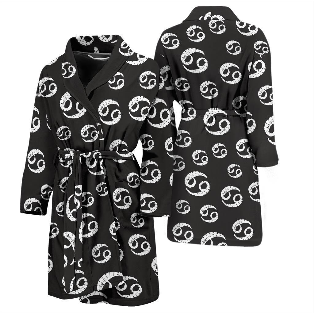 Cancer Zodiac Pattern Print Design 02 Men Bathrobe-JORJUNE.COM