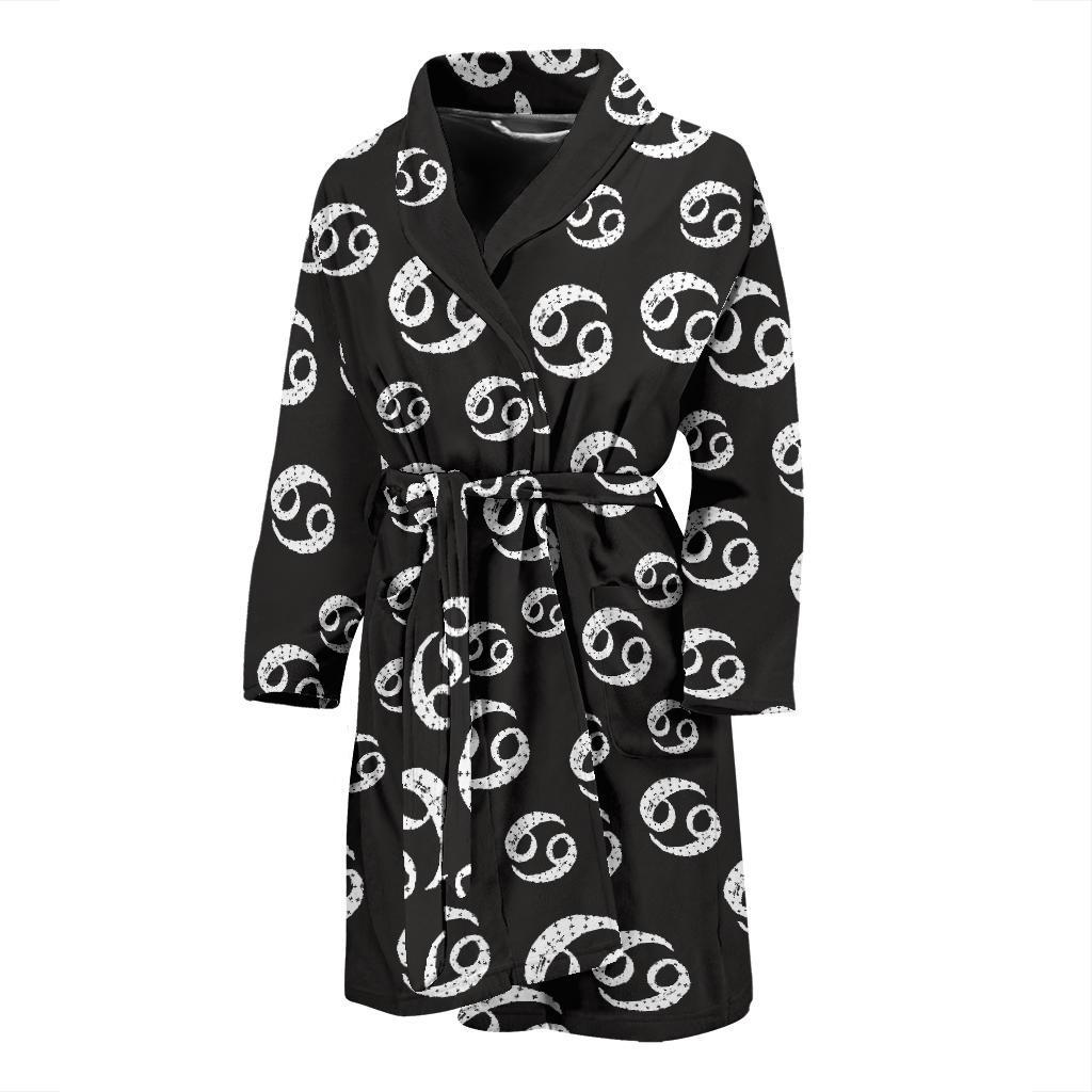 Cancer Zodiac Pattern Print Design 02 Men Bathrobe-JORJUNE.COM