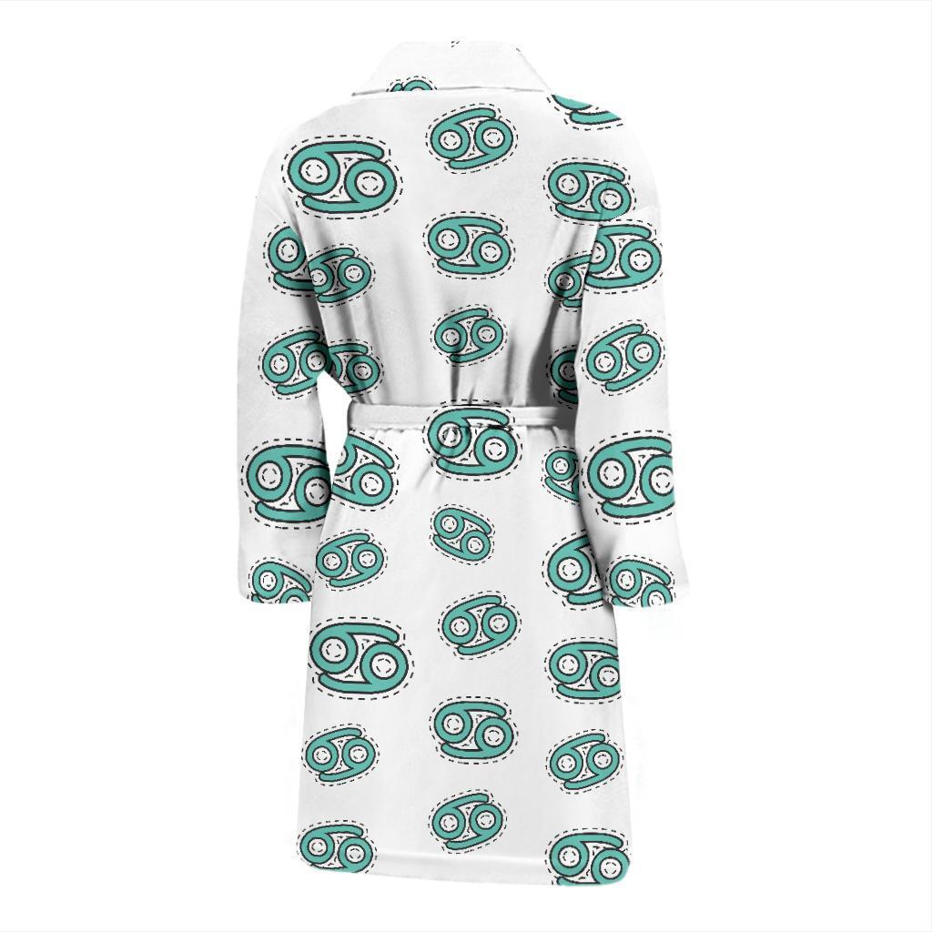 Cancer Zodiac Pattern Print Design 04 Men Bathrobe-JORJUNE.COM