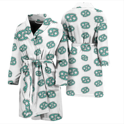 Cancer Zodiac Pattern Print Design 04 Men Bathrobe-JORJUNE.COM
