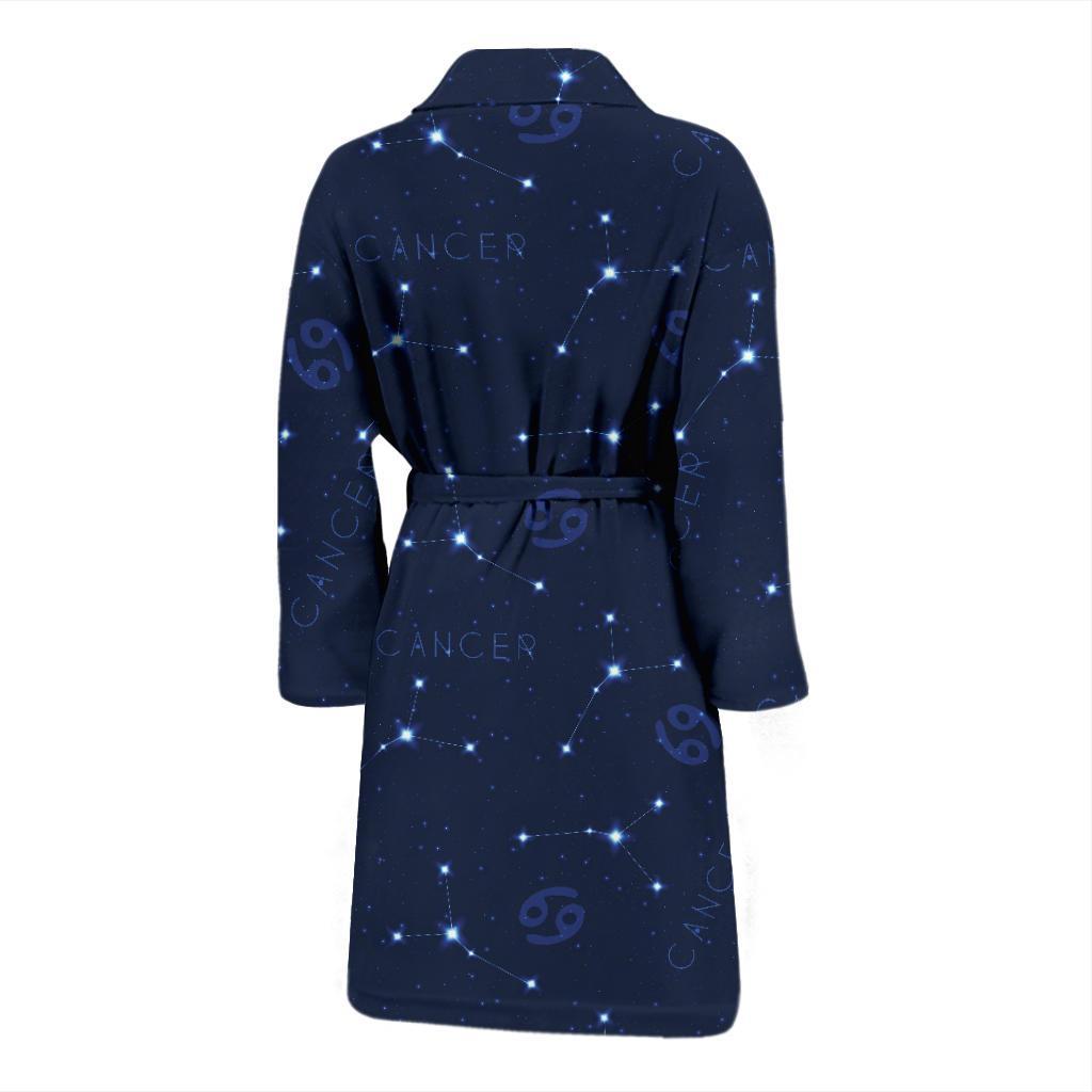 Cancer Zodiac Pattern Print Design 05 Men Bathrobe-JORJUNE.COM