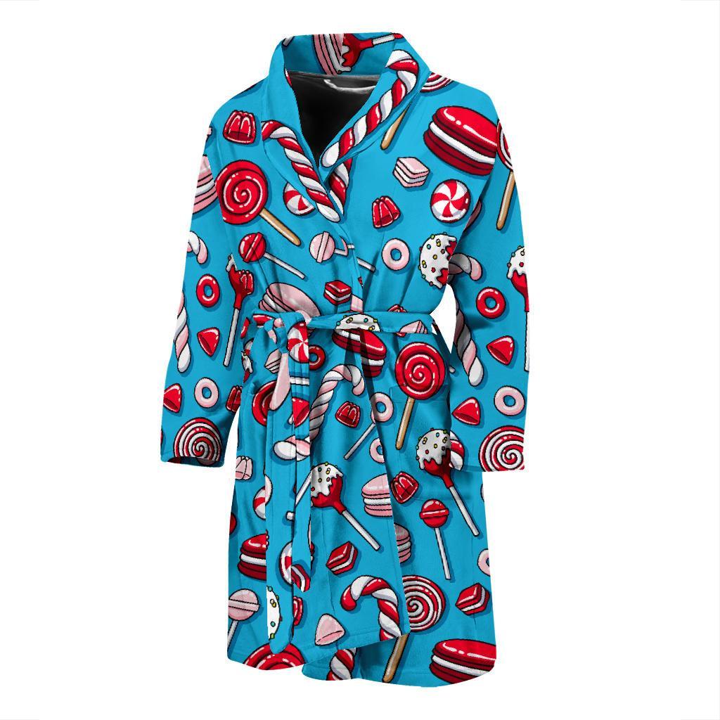 Candy Pattern Print Design 05 Men Bathrobe-JORJUNE.COM