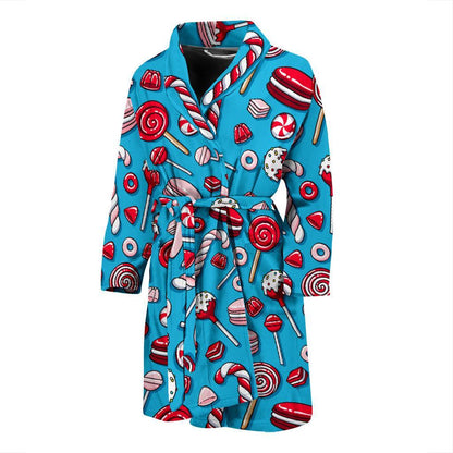 Candy Pattern Print Design 05 Men Bathrobe-JORJUNE.COM