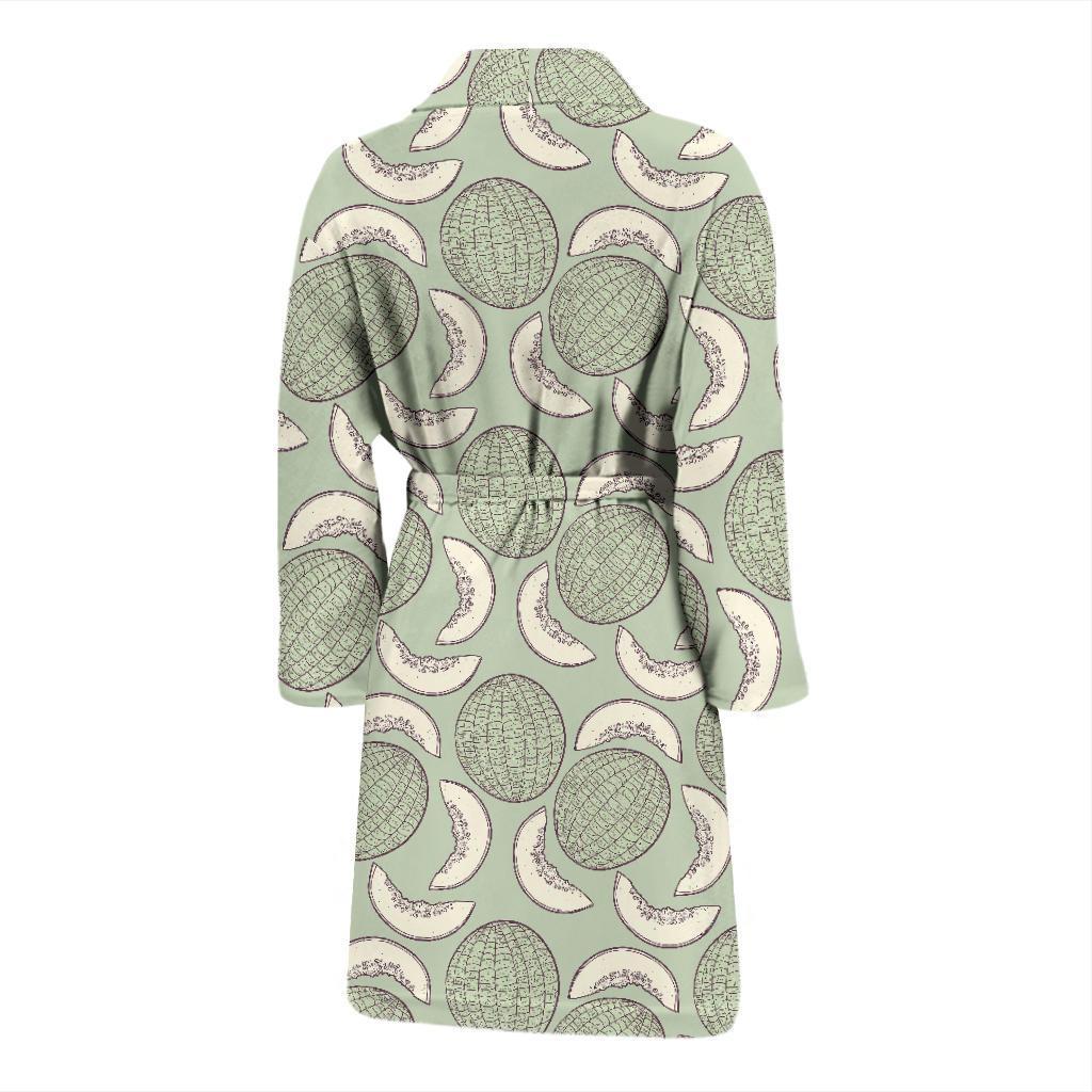 Cantaloupe Pattern Print Design 01 Men Bathrobe-JORJUNE.COM