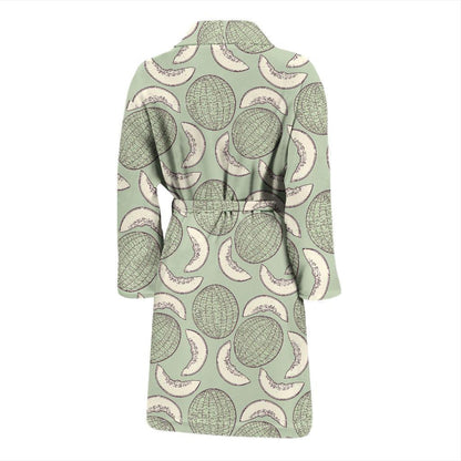 Cantaloupe Pattern Print Design 01 Men Bathrobe-JORJUNE.COM