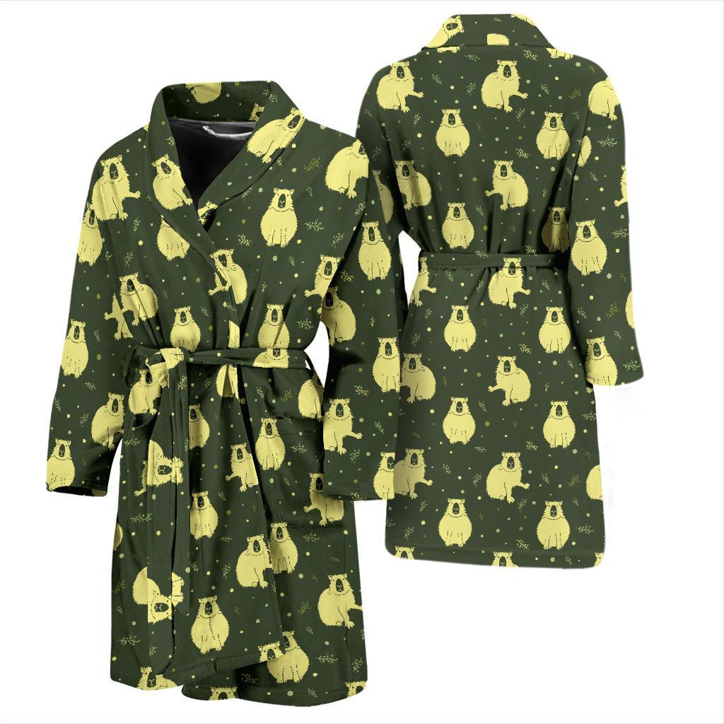 Capybara Pattern Print Design 03 Men Bathrobe-JORJUNE.COM