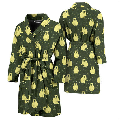 Capybara Pattern Print Design 03 Men Bathrobe-JORJUNE.COM
