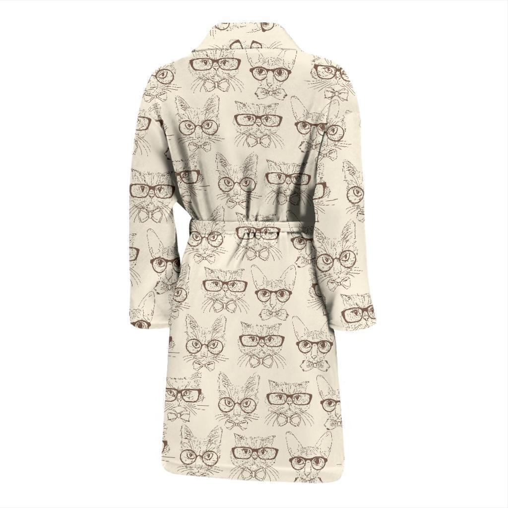 Cat Pattern Print Design 02 Men Bathrobe-JORJUNE.COM