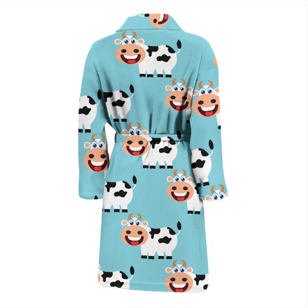 Cattle Cute Pattern Print Design 01 Men Bathrobe-JORJUNE.COM