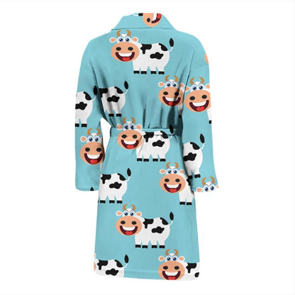 Cattle Cute Pattern Print Design 01 Men Bathrobe-JORJUNE.COM