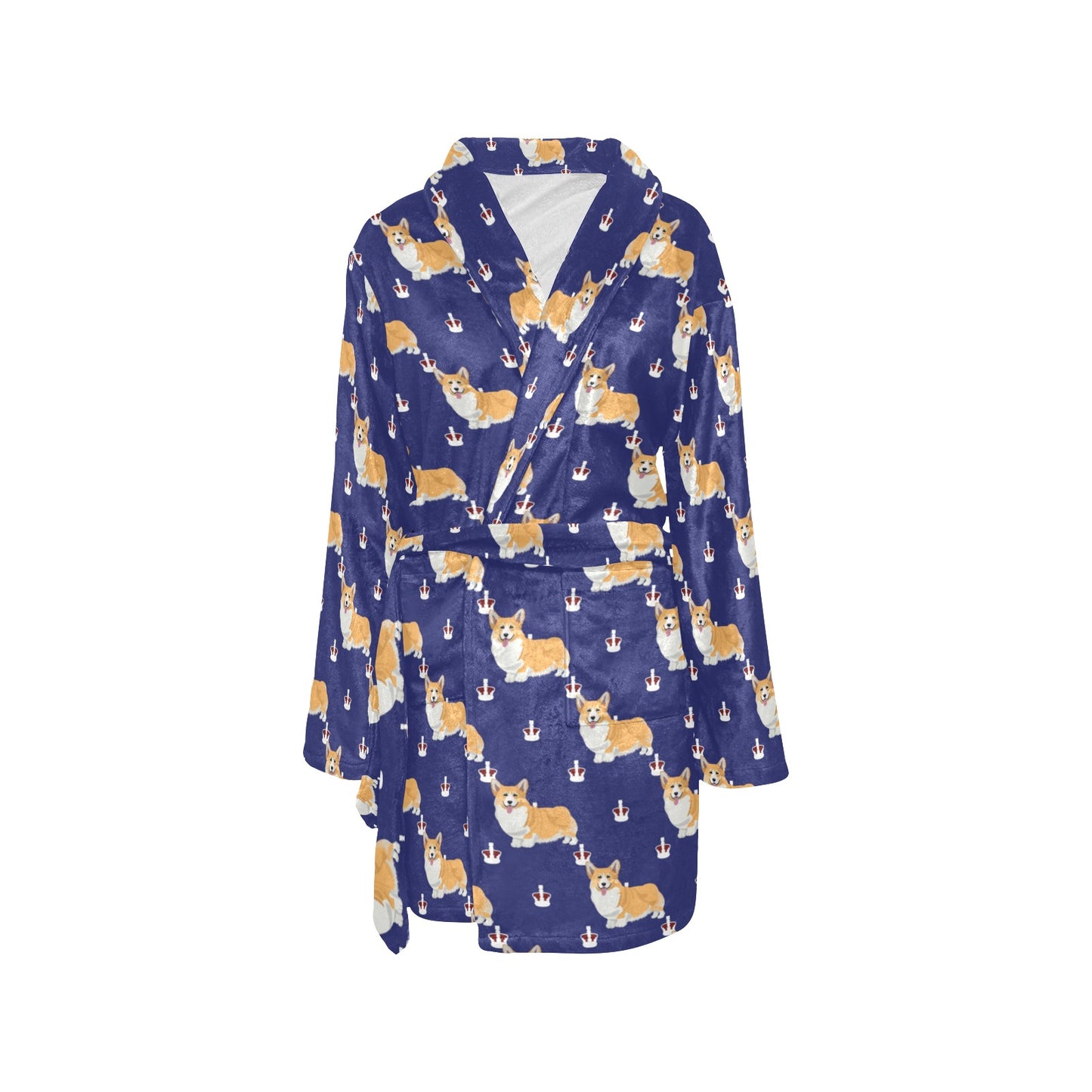 Pembroke Welsh Corgis Pattern Print Design A07 Women's Fleece Robe