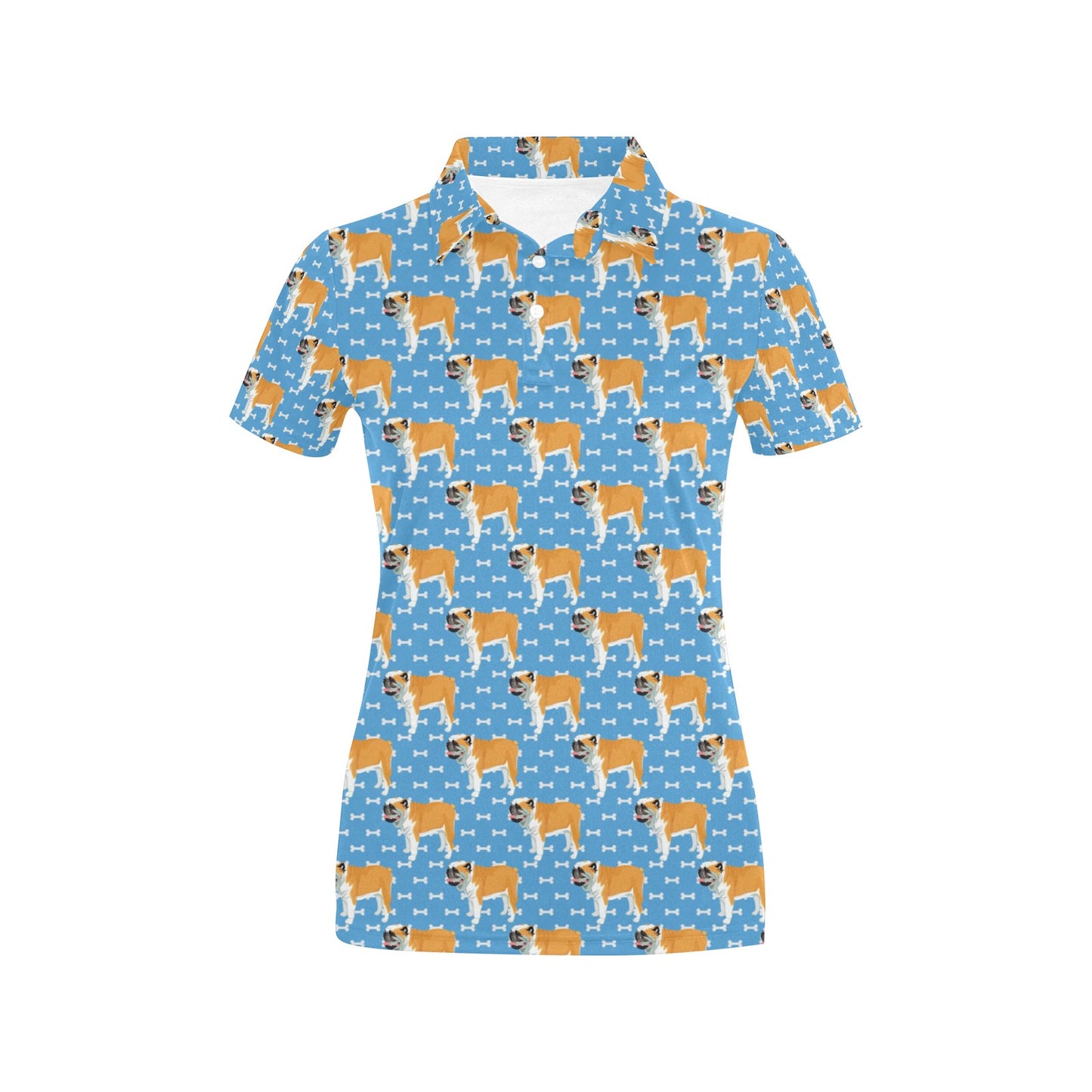 Bulldogs Pattern Print Design 06 Women's Polo Shirt