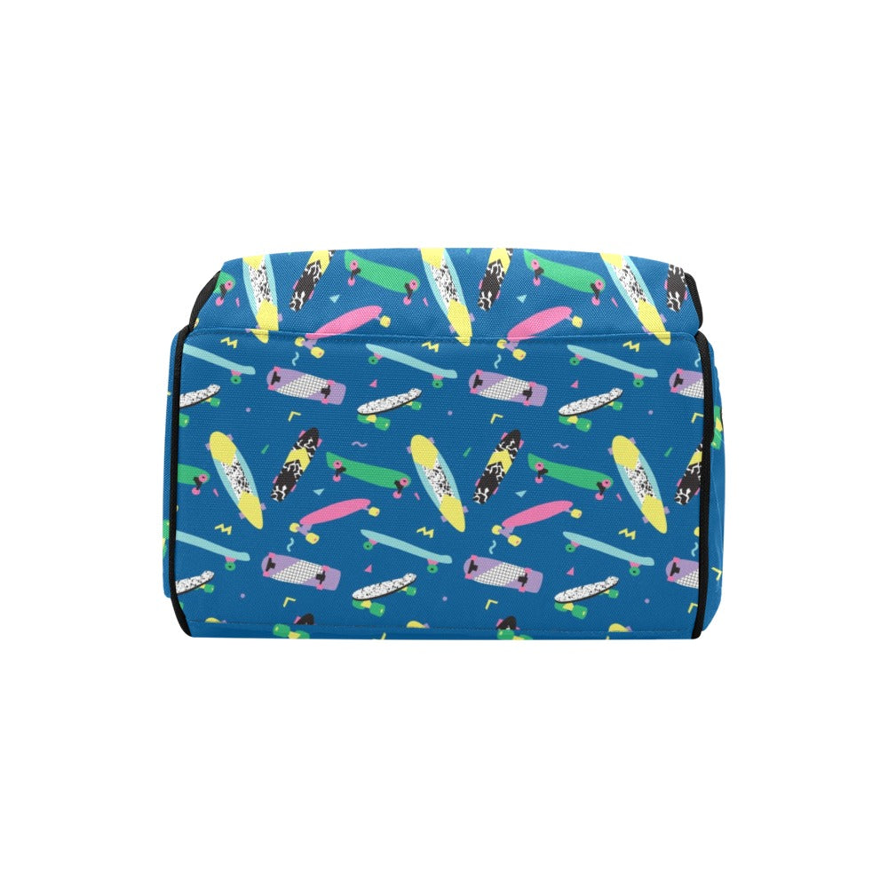 Skateboard Print Design LKS302 Diaper Bag Backpack