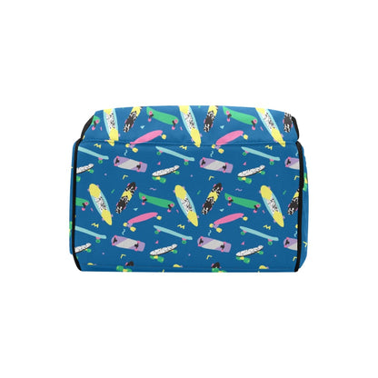 Skateboard Print Design LKS302 Diaper Bag Backpack