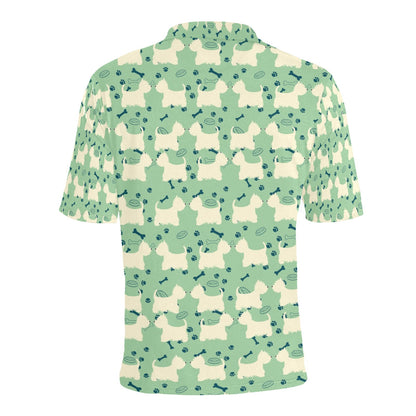 Scottish Terriers Print Design LKS302 Men Polo Shirt
