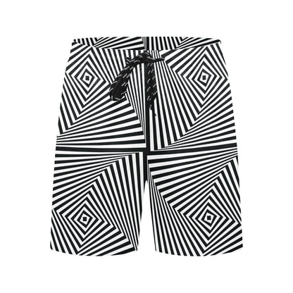 Vortex Print Design LKS302 Men's Swim Trunks Beach Shorts