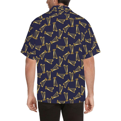 Harp Print Design LKS401 Men's Men's Hawaiian Shirt