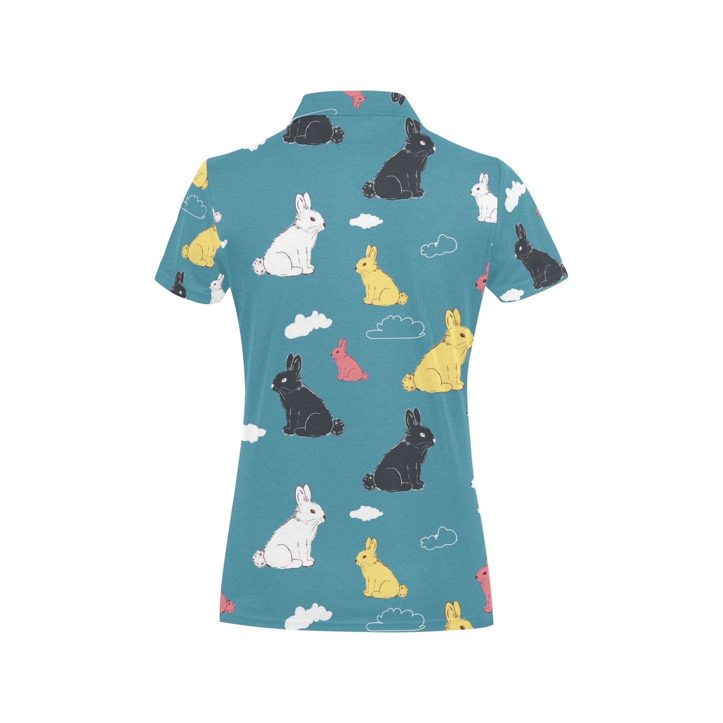 Rabbit Pattern Print Design RB014 Women's Polo Shirt