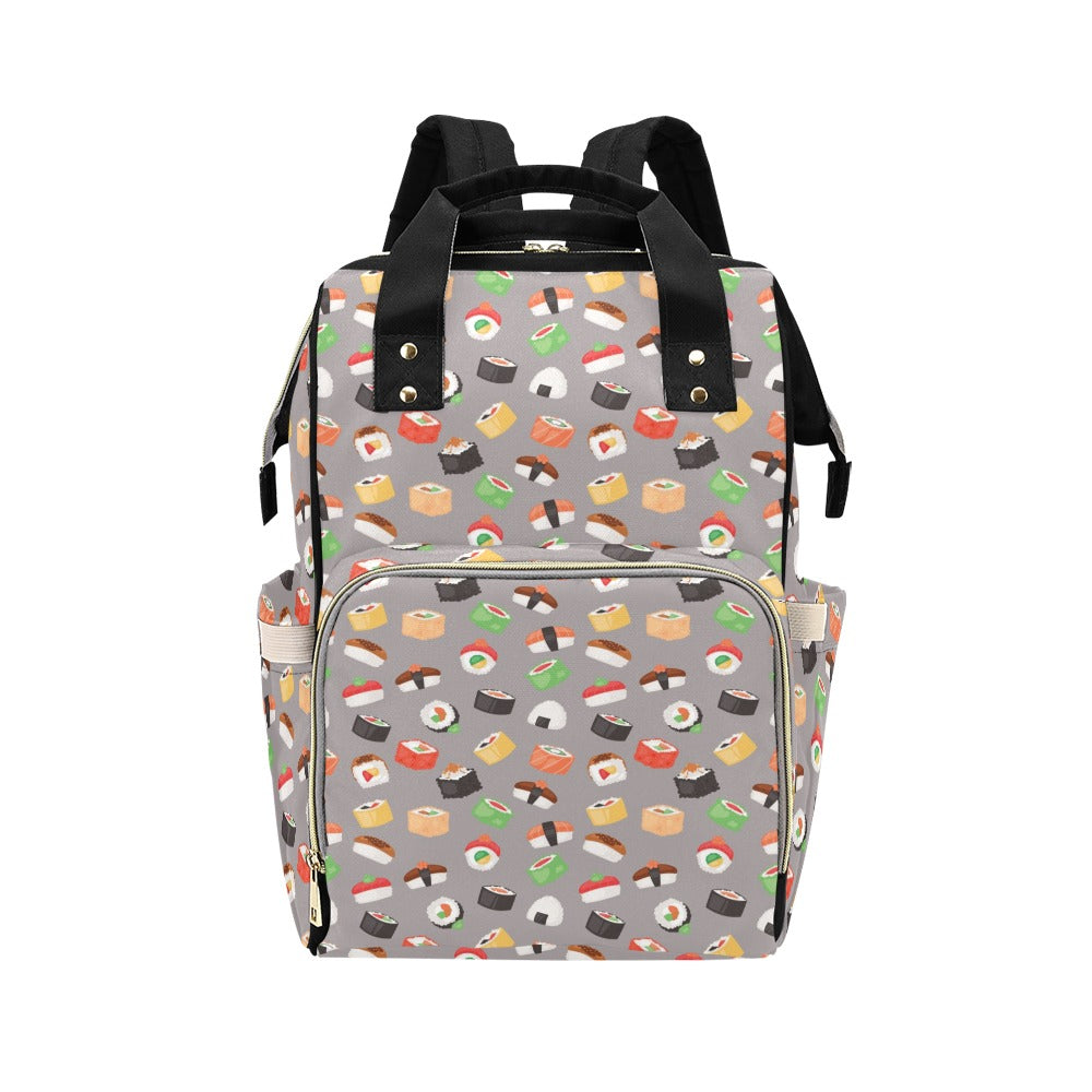 Sushi Print Design LKS307 Diaper Bag Backpack