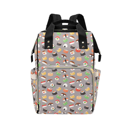 Sushi Print Design LKS307 Diaper Bag Backpack