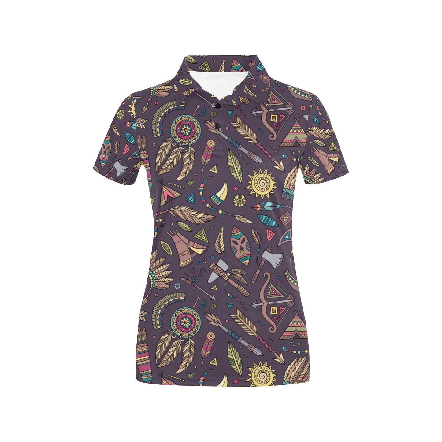 Tribal native american Aztec Women's Polo Shirt