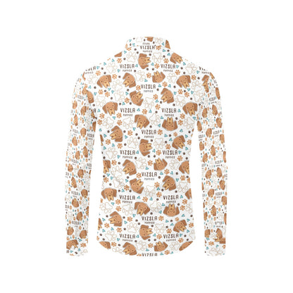 Vizslas Print Design LKS301 Men's Long Sleeve Dress Shirt