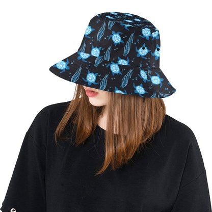 Sea Turtle Print Design LKS3013 Unisex Bucket Hat