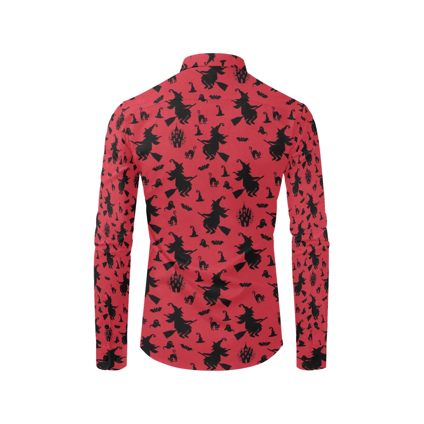 Witch Print Design LKS303 Men's Long Sleeve Dress Shirt