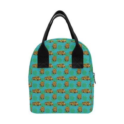 School Bus Print Design LKS308 Insulated Lunch Bag