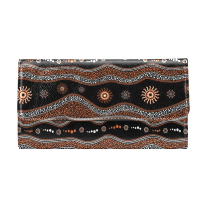 Aboriginal Print Design LKS404 Women's Trifold Wallet