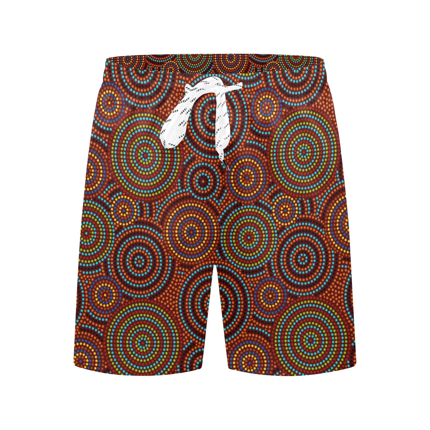 Aboriginal Print Design LKS403 Men's Swim Trunks Beach Shorts