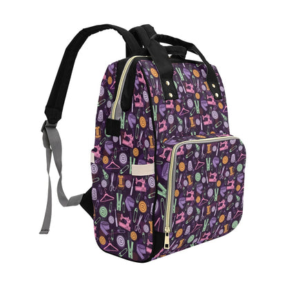 Sewing Equipment Print Design LKS306 Diaper Bag Backpack