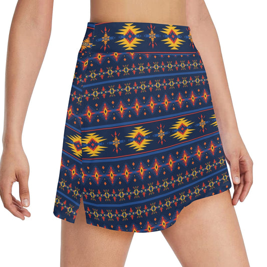 Southwest Pattern Print Design LKS306 17" Golf & Pickleball Skort with Pockets