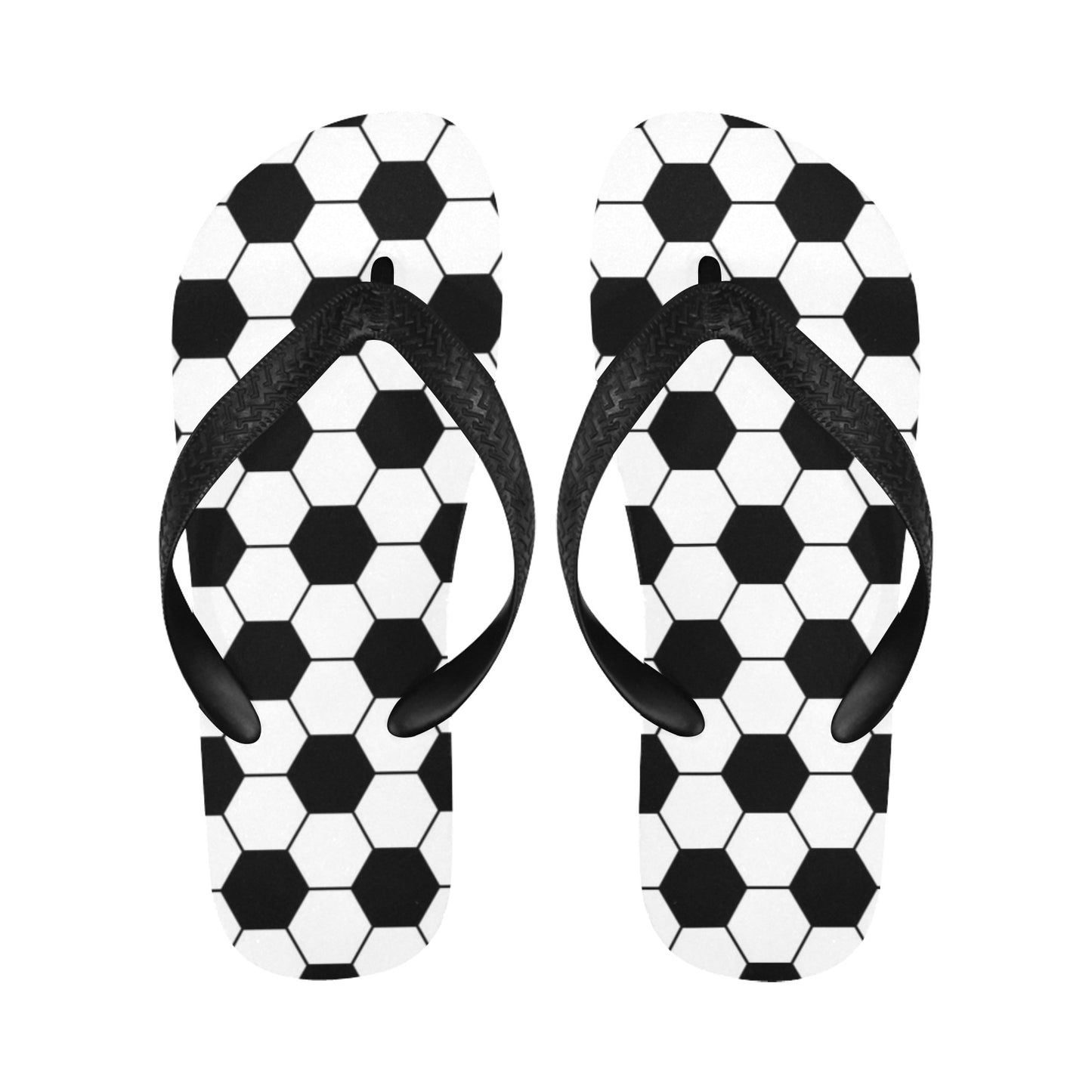 Soccer Ball Texture Print Design LKS303 Flip Flops