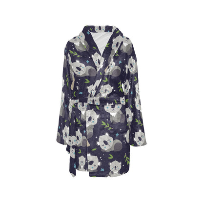 Koala Pattern Print Design 04 Women's Fleece Robe