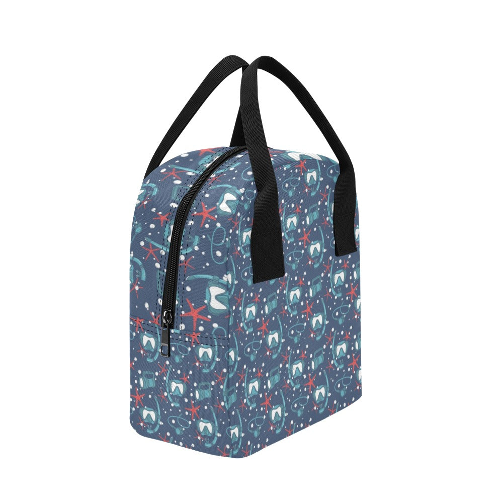Scuba Equipment Print Design LKS302 Insulated Lunch Bag