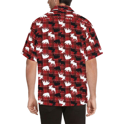 Moose Print Design LKS401 Men's Men's Hawaiian Shirt