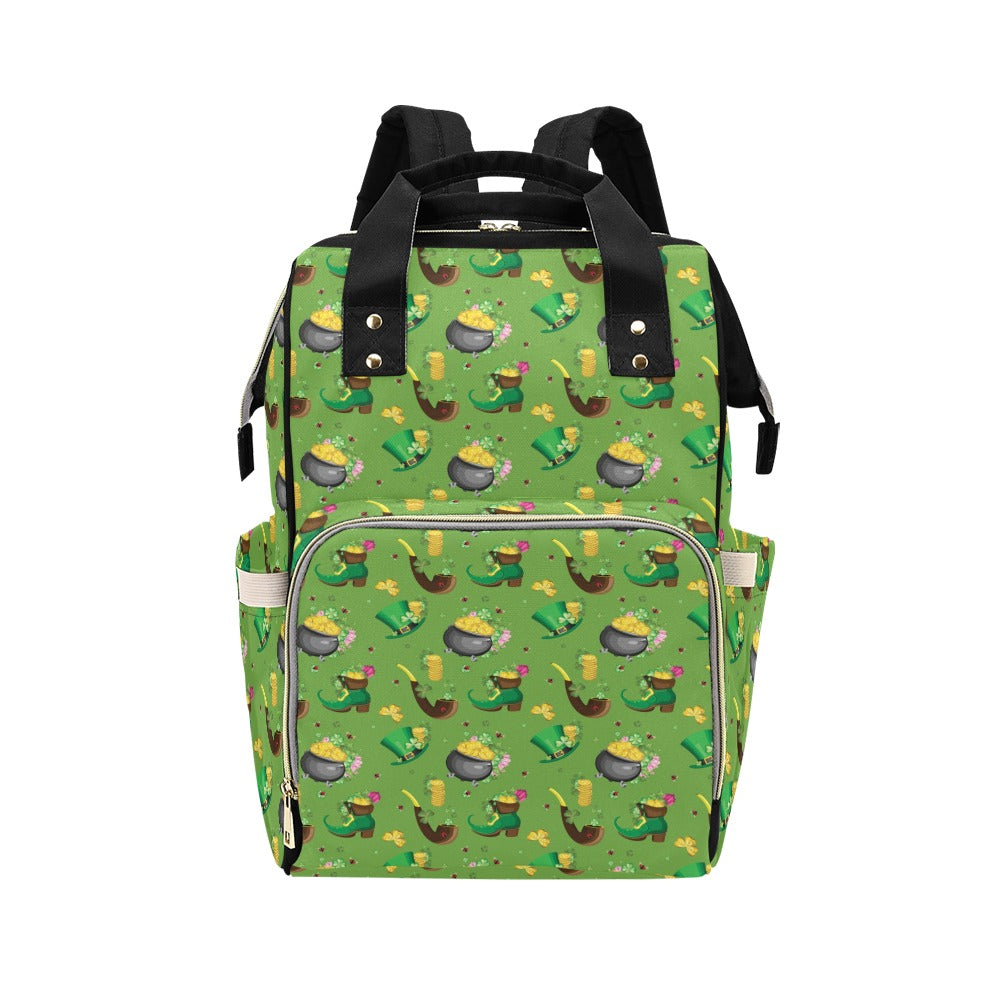 Shamrock Saint Patrick's Day Print Design LKS306 Diaper Bag Backpack