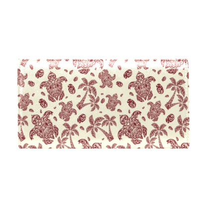 Polynesian Tattoo Turtle Themed Women's Trifold Wallet