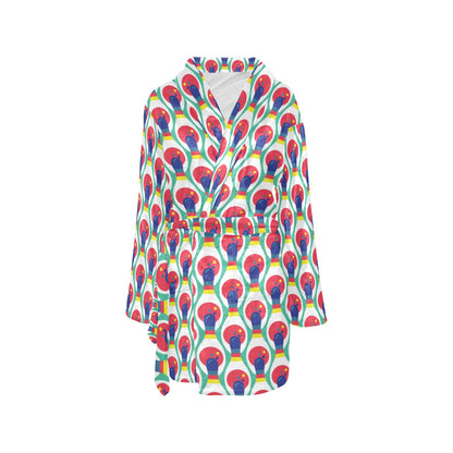 Bowling Pattern Print Design 05 Women's Fleece Robe