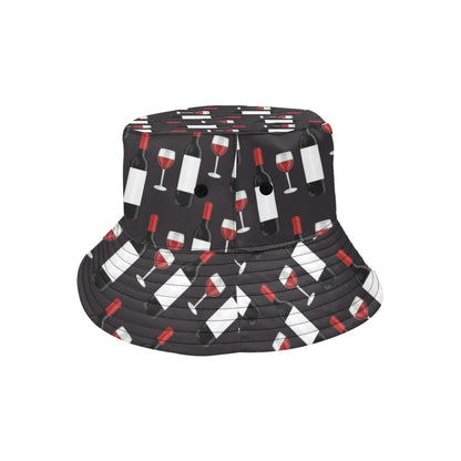Wine Print Design LKS309 Unisex Bucket Hat