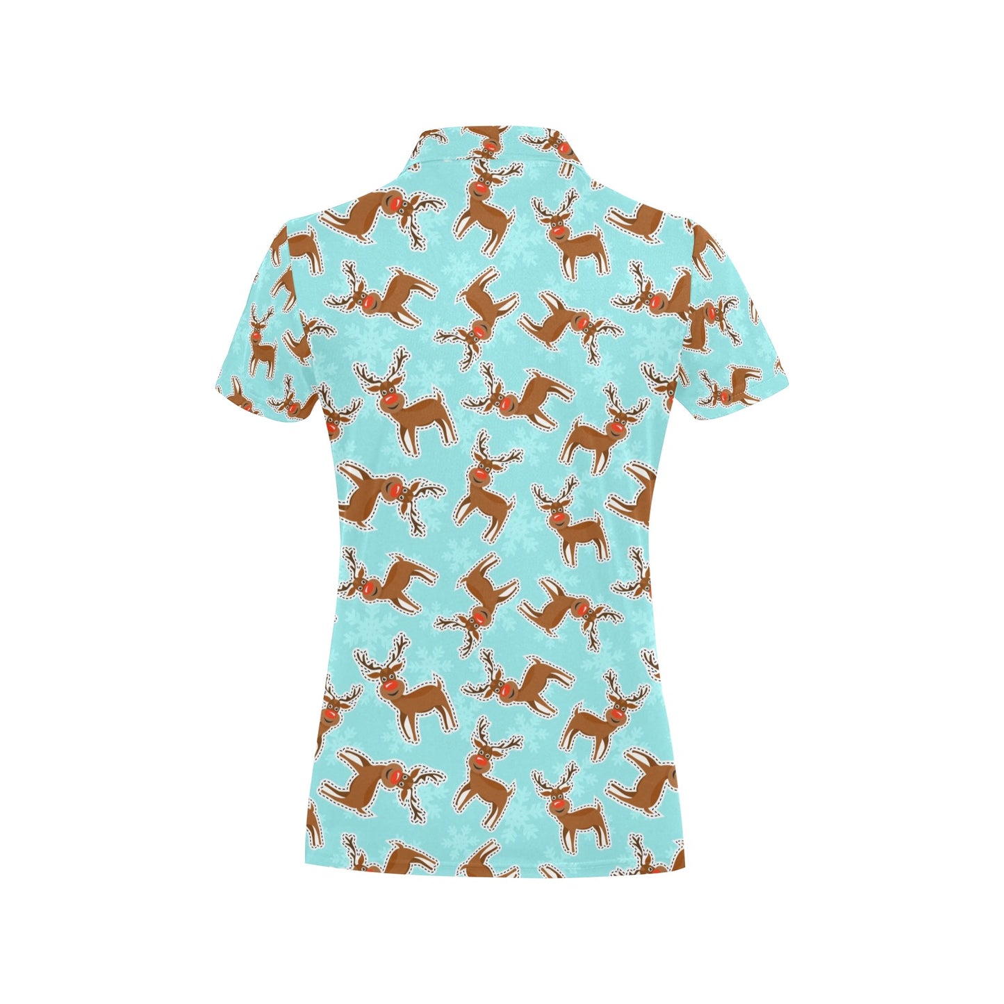 Reindeer Print Design LKS403 Women's Polo Shirt