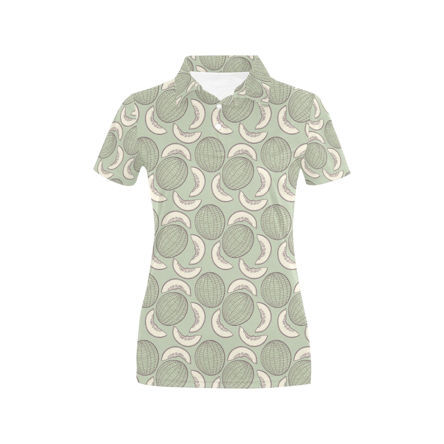 Cantaloupe Pattern Print Design 01 Women's Polo Shirt